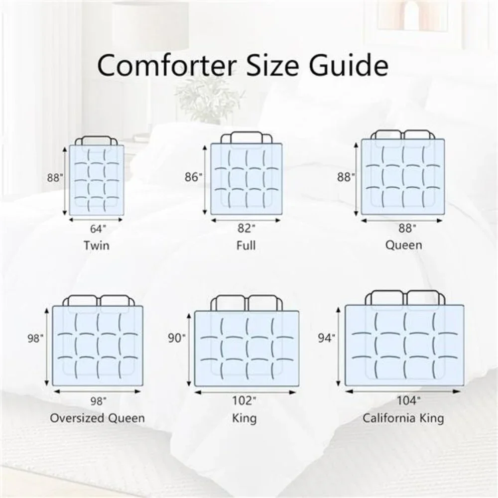 Premium 2100 Series Queen Comforter All Season Breathable White